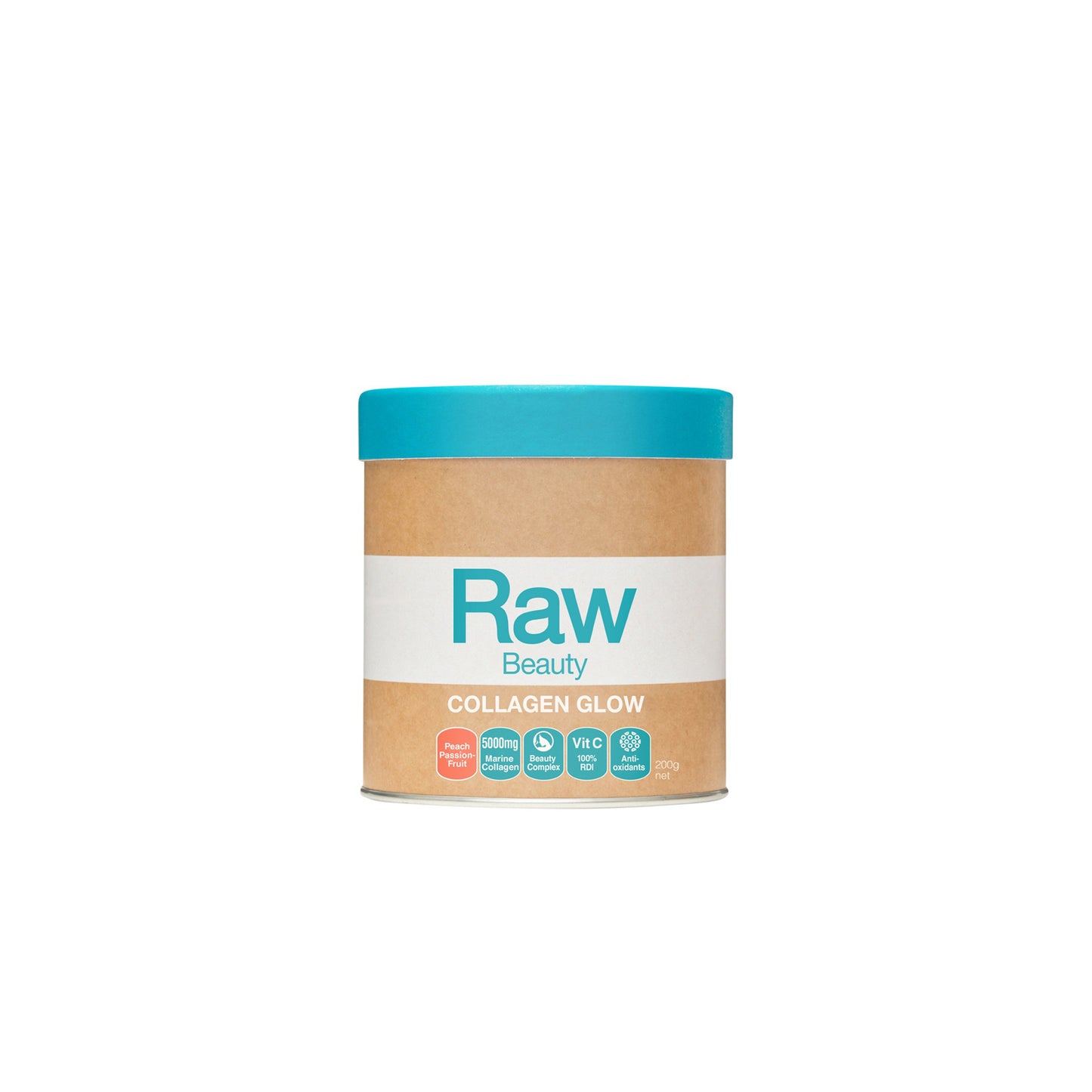 Raw Beauty Collagen Glow - Peach Passionfruit 200g - Amazonia | MLC Space
