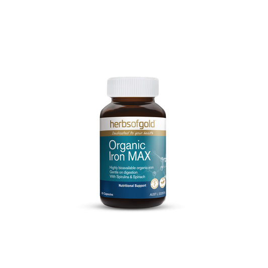 Organic Iron MAX - 30 Capsules - Herbs of Gold | MLC Space