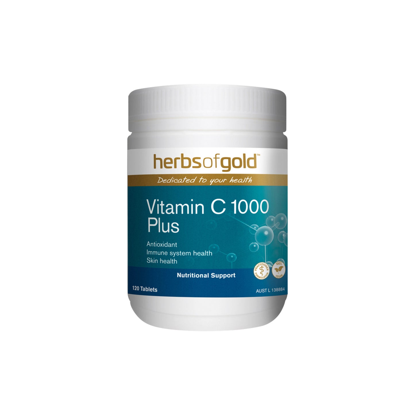 Vitamin C 1000 Plus - 120 Tablets - Herbs of Gold | MLC Space