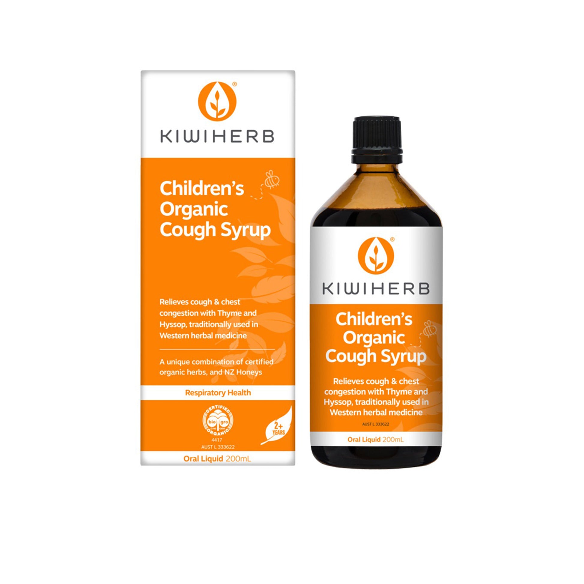 Children's Organic Cough Syrup 200ml with Box - KiwiHerb | MLC Space